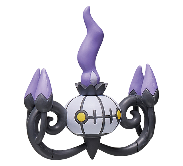 Pokemon - Chandelure - Monster Collection (MonColle) - Takara Tomy, Franchise: Pokemon, Brand: Takara Tomy, Series: MonColle (Pokemon Monster Collection), Type: General, Release Date: 2024-02-29, Dimensions: approx. Height = 6 cm // 2.36 inches, Nippon Figures