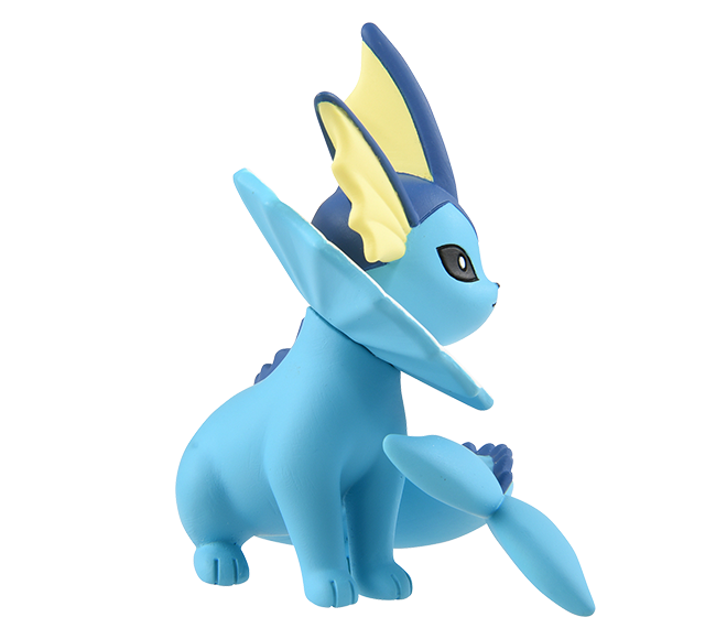 Pokemon Vaporeon Monster Collection Takara Tomy - Franchise: Pokemon, Brand: Takara Tomy, Series: MonColle, Type: General, Release Date: 2023-11-04, Dimensions: approx. Height = 3~4 cm // 1.18~1.57 inches - Nippon Figures