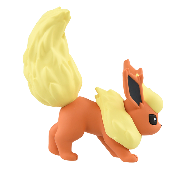 Pokemon - Flareon - Monster Collection (MonColle) - Takara Tomy, Franchise: Pokemon, Brand: Takara Tomy, Series: MonColle (Pokemon Monster Collection), Dimensions: approx. Height = 3~4 cm // 1.18~1.57 inches, Store Name: Nippon Figures