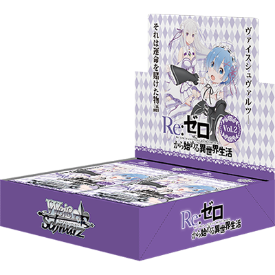 Re: Starting Life in Another World from Zero Vol.2 - Weiss Schwarz Card Game - Booster Box, Franchise: Re: Starting Life in Another World from Zero Vol.2, Brand: Weiss Schwarz, Release Date: 2018-07-20, Type: Trading Cards, Cards per Pack: 9 cards, Packs per Box: 16 packs, Nippon Figures
