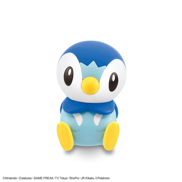 Pokémon - Piplup - Pokémon Model Kit Quick!! Collection No. 06 (Bandai), Simple and easy assembly! Perfect for first-time model kit experience, the "Poképla Quick!!" series introduces Piplup! With only 12 parts, you can create a Piplup figure measuring approximately 75mm in height.