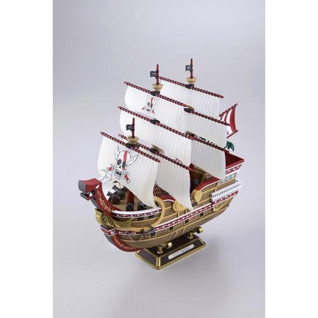 One Piece - Red Force - Sailing Ship Series (Bandai), Authentic sailing ship model from the Red Hair Pirates with realistic wood grain and knots, includes crew figures and display base, Nippon Figures