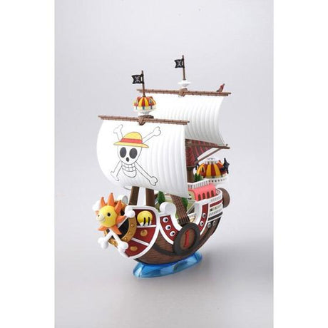 One Piece - Thousand Sunny - Grand Ship Collection Model Kit (Bandai), Easy to assemble compact One Piece pirate ship model kit with sea surface effect parts. Franchise: One Piece. Brand: Bandai. Release Date: 2012-02-11. Type: Model Kit. From Nippon Figures.