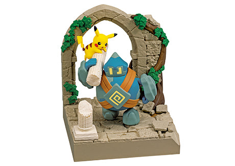 Pokémon - Ancient Castle Ruins Diorama Collection - Re-ment - Blind Box, Featuring Pokémon figures inspired by ancient castle ruins, including Pikachu & Golbit, Dratini & Natu, Aipom & Claydol, Kirlia & Unown, Honedge & Riolu, and Lycanroc (Dusk Form). Franchise: Pokémon, Release Date: 17th June 2024, Material: PVC, ABS. Store Name: Nippon Figures.