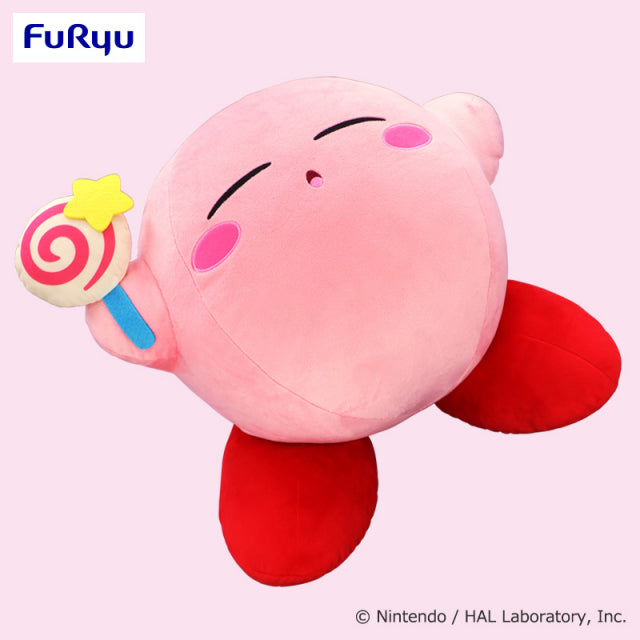 Kirby - Kirby - Feeling Full! Lie Down BIG Plushie (FuRyu), adorable and fluffy plushie portraying Kirby with a full stomach lying on his back, measuring 38cm, perfect cuddle companion for any Kirby fan, Nippon Figures