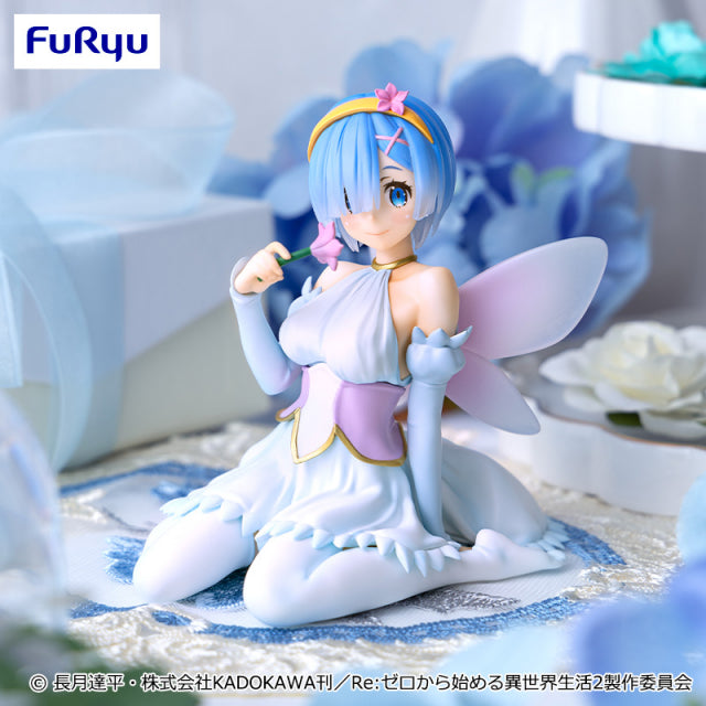 Re:Zero - Rem - Flower Fairy - Noodle Stopper Figure (FuRyu), featuring Rem from Re:Zero as a flower fairy with intricate details and designed to sit on a cup noodle lid, Release Date: 28.June 2024, Dimensions: H=9.8 cm, available at Nippon Figures.