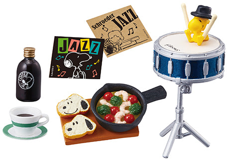 SNOOPY - Little Jazz Cafe - Re-ment - Blind Box, Release Date: 20th January 2020, Box Dimensions: 115(H) x 70(W) x 60(D) mm, Number of types: 8 types, Nippon Figures