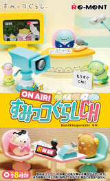Sumikko Gurashi - ON AIR! - Re-ment - Blind Box, San-X franchise, Re-ment brand, Release Date: 15th August 2022, Blind Boxes, Box Dimensions: 115mm (height) x 70mm (width) x 60mm (depth), Material: PVC, ABS, Number of types: 8 types, Nippon Figures