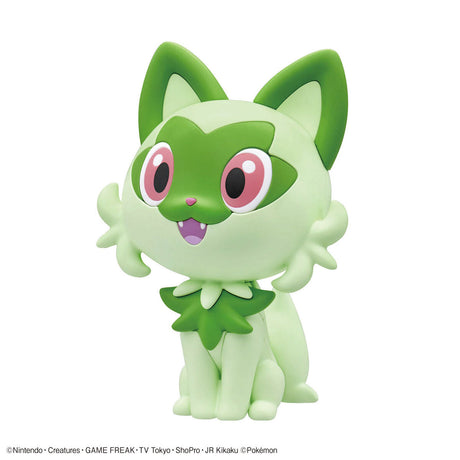 Pokémon - Sprigatito - Pokémon Model Kit Quick!! Collection No. 18 (Bandai), Easy assembly without the need for tools! Stands approximately 86mm tall. Includes sticker. Franchise: Pokémon, Brand: Bandai, Release Date: 2024-04-13, Type: Model Kit. Available at Nippon Figures.