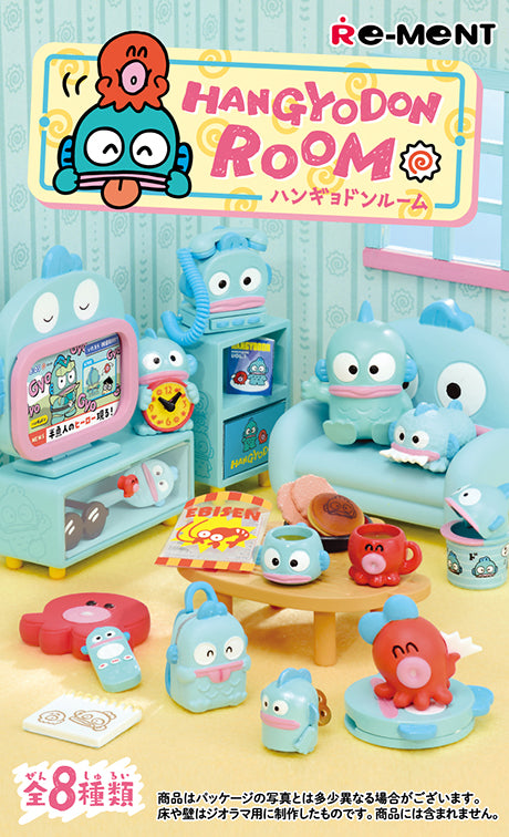 Sanrio - Hangyodon Room - Re-ment - Blind Box, Franchise: Sanrio, Brand: Re-ment, Release Date: 8th April 2024, Box Dimensions: 11.5 (H) x 7 (W) x 6 (D) cm, Number of types: 8 types, Store Name: Nippon Figures