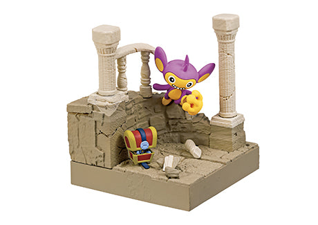 Pokémon - Ancient Castle Ruins Diorama Collection - Re-ment - Blind Box, Featuring Pokémon figures inspired by ancient castle ruins, including Pikachu & Golbit, Dratini & Natu, Aipom & Claydol, Kirlia & Unown, Honedge & Riolu, and Lycanroc (Dusk Form). Franchise: Pokémon, Release Date: 17th June 2024, Material: PVC, ABS. Store Name: Nippon Figures.