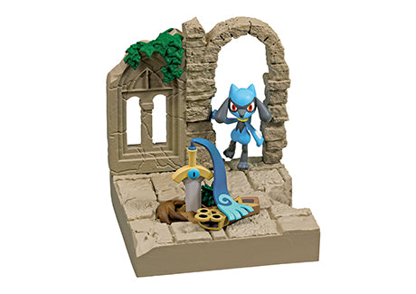 Pokémon - Ancient Castle Ruins Diorama Collection - Re-ment - Blind Box, Featuring Pokémon figures inspired by ancient castle ruins, including Pikachu & Golbit, Dratini & Natu, Aipom & Claydol, Kirlia & Unown, Honedge & Riolu, and Lycanroc (Dusk Form). Franchise: Pokémon, Release Date: 17th June 2024, Material: PVC, ABS. Store Name: Nippon Figures.