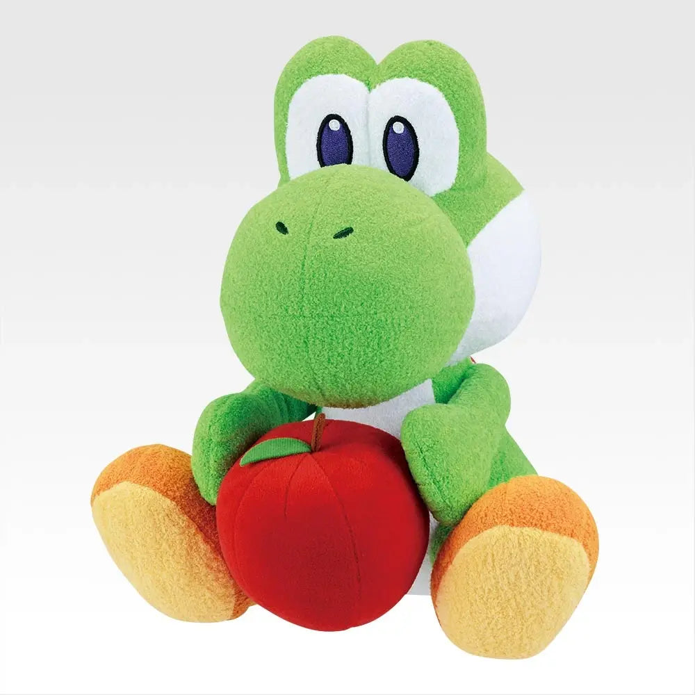 Super Mario - Yoshi Plush with Apple - Ichiban Kuji - Super Mario with Yoshi - A Prize (Bandai Spirits)