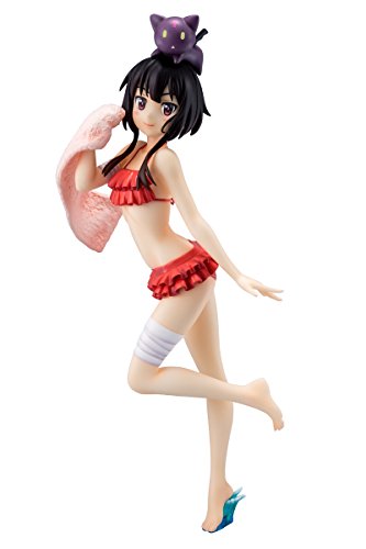 KonoSuba - Chomusuke - Megumin - 1/7 - Swimsuit ver. (BellFine), 1/7 scale swimsuit version of Megumin from KonoSuba, released on 23. Aug 2018, made of ABS, magnet, and PVC material, sold by Nippon Figures.