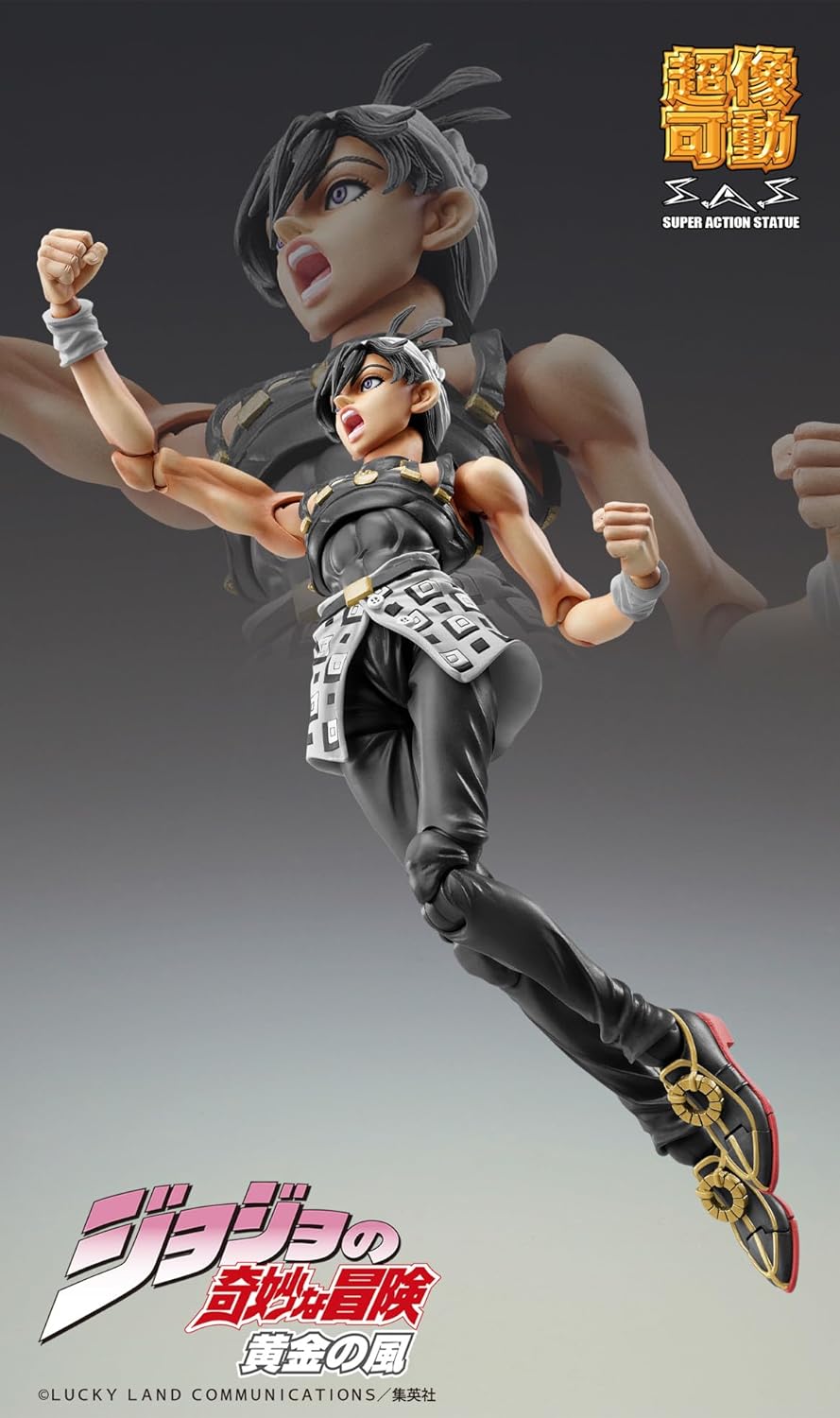 JoJo's Bizarre Adventure - Golden Wind - Aerosmith - Clash - Formaggio - Narancia Ghirga - Super Action Statue - Ver. Black (Medicos Entertainment), Franchise: JoJo's Bizarre Adventure, Golden Wind, Brand: Medicos Entertainment, Release Date: 30. Jun 2024, Type: Action, Dimensions: H=140mm (5.46in), Nippon Figures