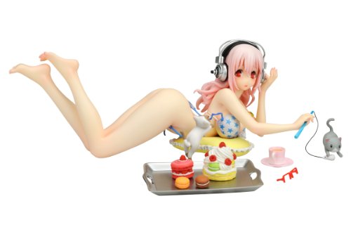 Nitro Super Sonic - Sonico - Sweets & Bikini ver. (Arcadia), Release Date: 10. Jan 2014, Dimensions: L=200 mm (7.8 in) H=70 mm (2.73 in), Nippon Figures