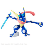Pokémon - Greninja - Pokémon Model Kit Collection No. 47 (Bandai), Includes 2 types of effect parts, Comes with alternate leg parts for posing, Includes a display base and foil stickers, Nippon Figures