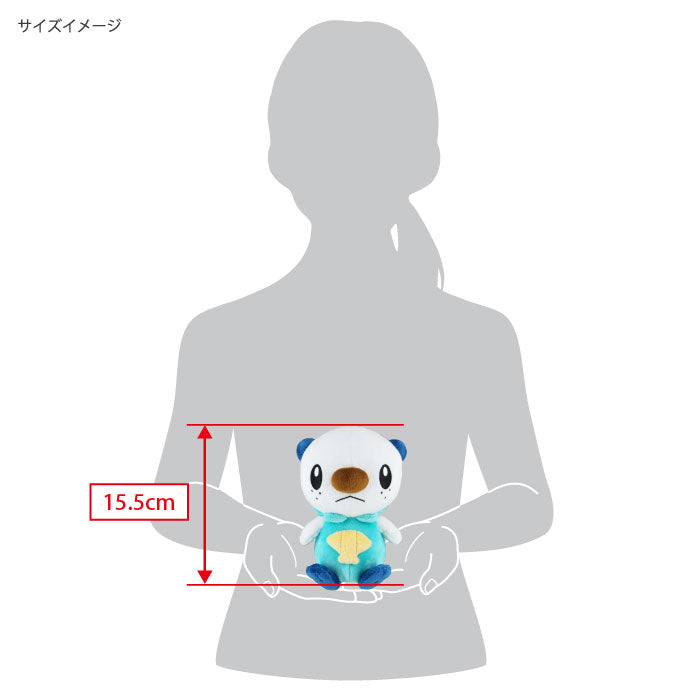 Pokemon - Oshawott PP213 (S) - All Star Collection - San-ei Boeki - Plush, Franchise: Pokemon, Brand: San-ei Boeki, Type: Plushies, Dimensions: W11×D14.5×H15.5 cm, Nippon Figures
