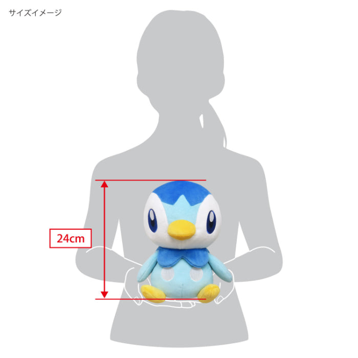 Pokemon - Piplup PP223 (M) - All Star Collection - San-ei Boeki - Plush, Franchise: Pokemon, Brand: San-ei Boeki, Type: Plushies, Dimensions: W20×D19×H24.5 cm, Nippon Figures