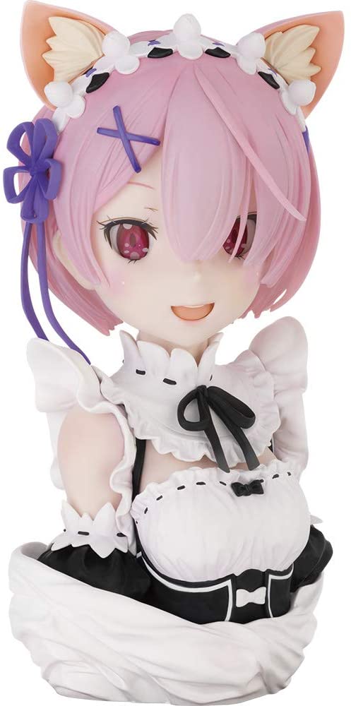 Re:Zero kara Hajimeru Isekai Seikatsu - Ram - 1/3 - ArtScale Bust - Ichiban Kuji Yorokobi nasai, Ryoutenihanatte Yatsu yo - Last One ver., Franchise: Re:Zero kara Hajimeru Isekai Seikatsu, Brand: Bandai Spirits, Release Date: 10. Feb 2021, Type: Prize, Store Name: Nippon Figures