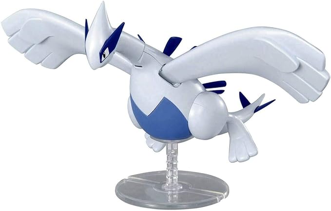 Pokémon - Lugia - Pokémon Model Kit Collection No.4 (Bandai), Legendary Lugia model kit with pre-colored parts for easy assembly and impressive articulation, Nippon Figures