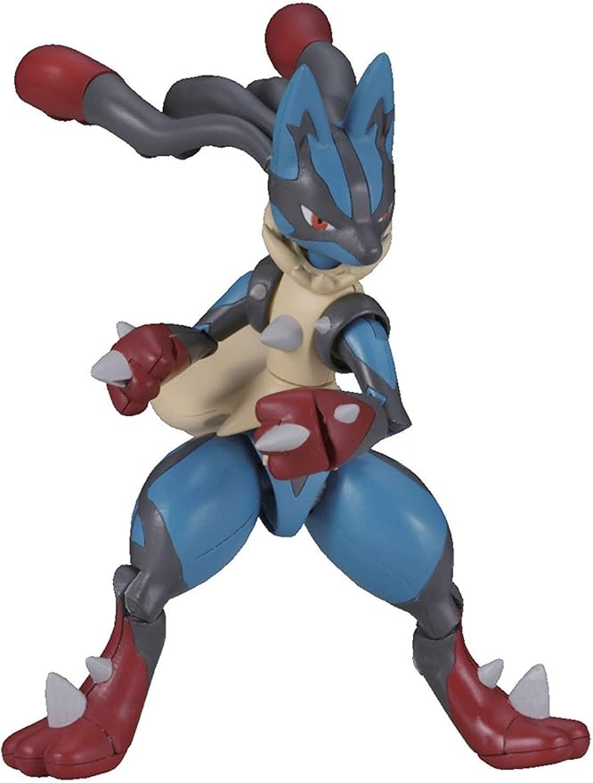 Pokémon - Mega Lucario - Pokémon Model Kit Collection No.35 (Bandai), Features ball joints for increased range of motion, includes action base for dynamic posing, Assembly Model Kit, Recommended Age: 6 years and up, Material: PS, Franchise: Pokémon, Brand: Bandai, Release Date: 2014-06-28, Type: Model Kit, Nippon Figures