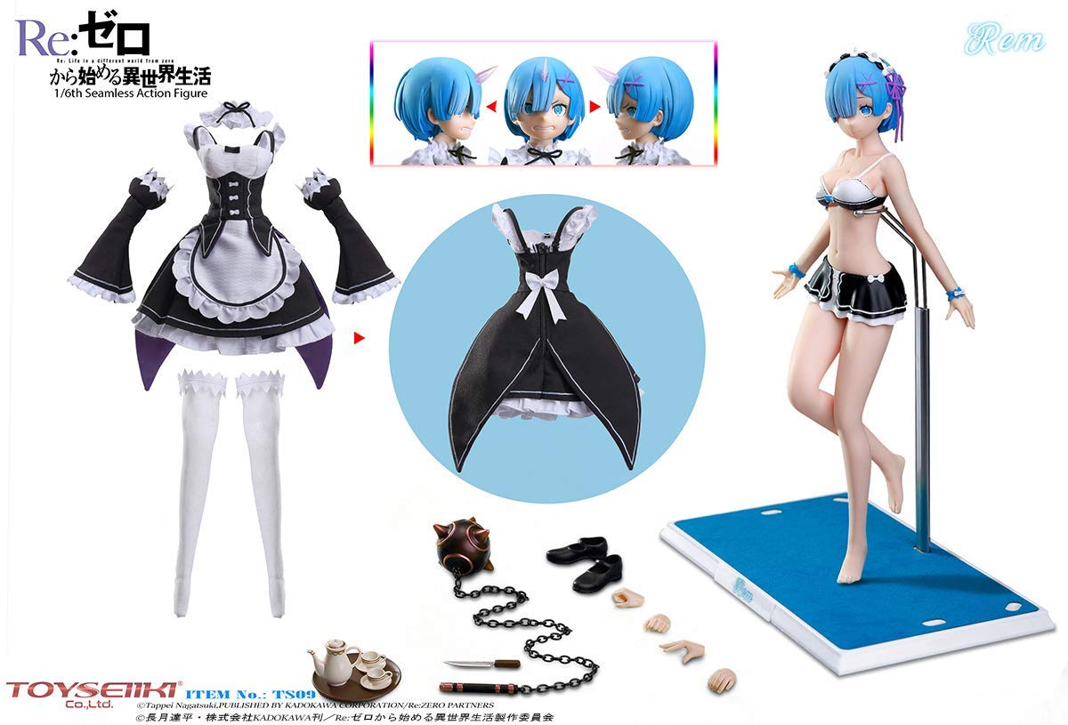 Re:Zero kara Hajimeru Isekai Seikatsu - Rem - Seamless Action Figure TS09 - 1/6 (Toyseiiki), Franchise: Re:Zero kara Hajimeru Isekai Seikatsu, Brand: TOYSEIIKI, Release Date: 16. Jul 2020, Type: Action, Dimensions: 285 mm, Scale: 1/6, Material: ABS, FABRIC, PVC, THERMOPLASTIC ELASTOMERS, Store Name: Nippon Figures