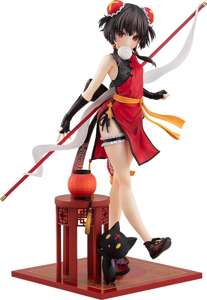 KonoSuba - Chomusuke - Megumin - KD Colle - 1/7 - Light Novel China Dress Ver., PVC figure measuring 220.0 mm, released by KADOKAWA on 30. Dec 2021, from Nippon Figures.