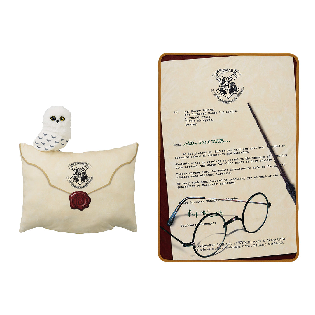 Harry Potter - School Admission Letter Blanket & Envelope Cushion Set - Ichiban Kuji - WIZARDING WORLD Series 2 - Last One Prize (Bandai Spirits) Product Image