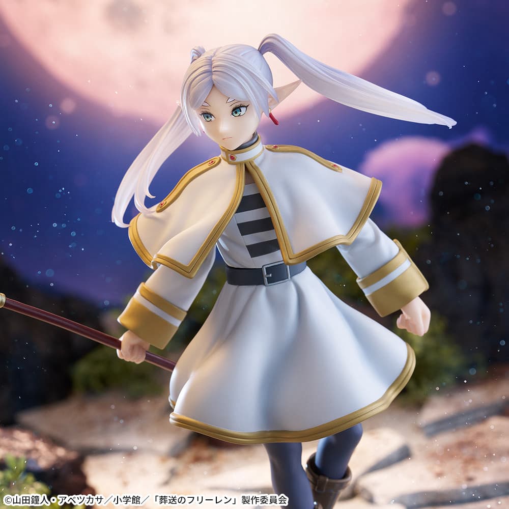 "Frieren: Beyond Journey's End - Frieren - Luminasta (SEGA), dynamic battle pose with staff and magical effects, approx. 8×19cm, release date: 24.May 2024, Nippon Figures"