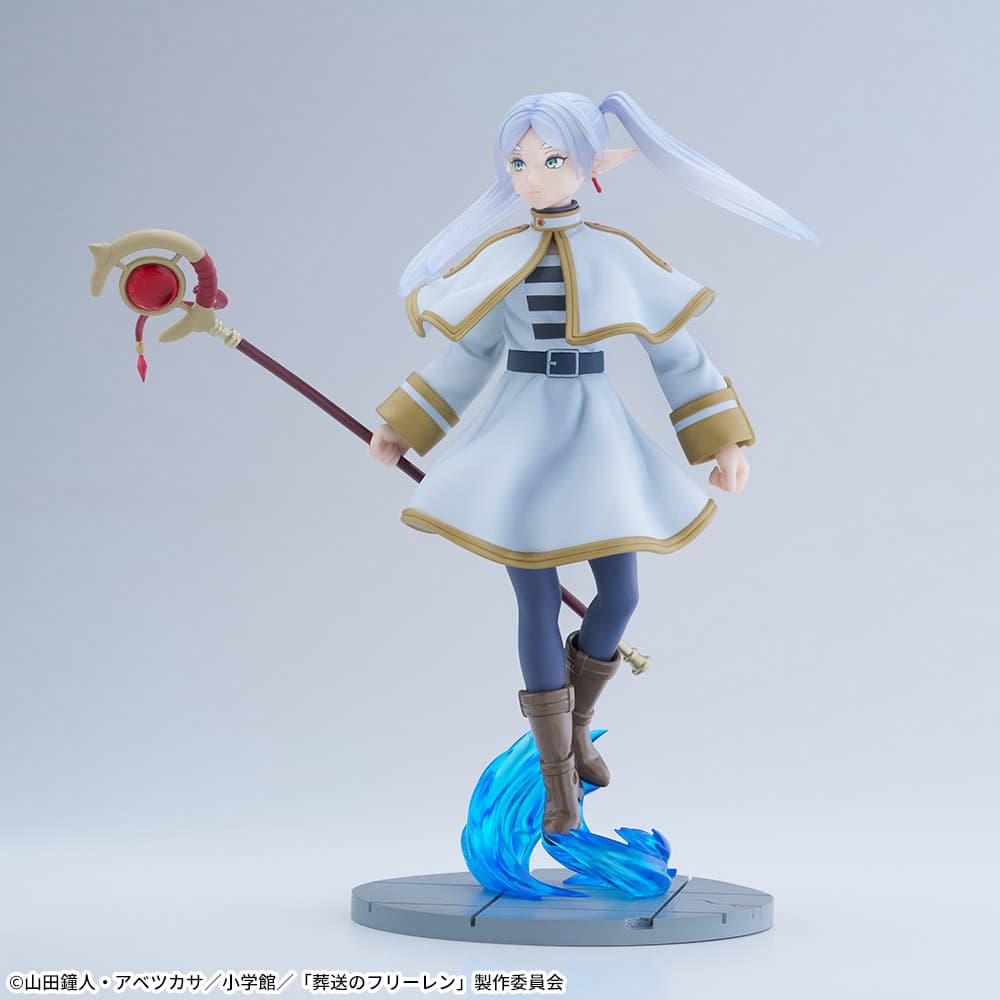 "Frieren: Beyond Journey's End - Frieren - Luminasta (SEGA), dynamic battle pose with staff and magical effects, approx. 8×19cm, release date: 24.May 2024, Nippon Figures"