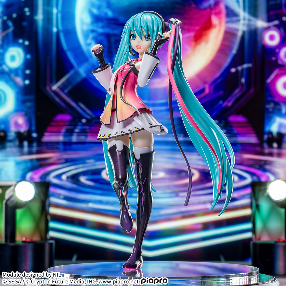 "Project DIVA MEGA 39's - Hatsune Miku - Luminasta (SEGA), featuring the highly popular 'Star Voice' module designed by NIL with separate eye parts for a doll-like appearance, part of SEGA's Luminasta lineup, dimensions approx. 12×18cm, release date 21.June 2024, available at Nippon Figures"