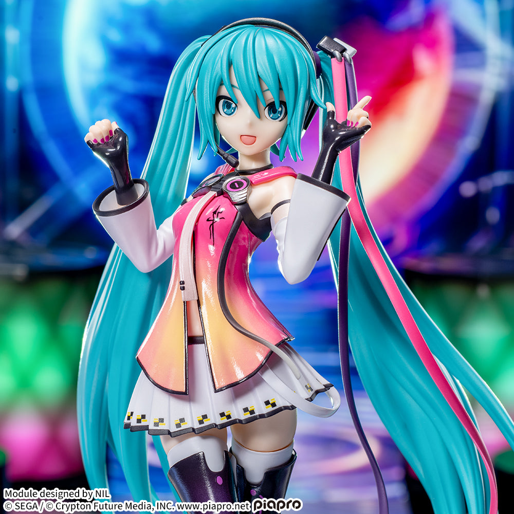 "Project DIVA MEGA 39's - Hatsune Miku - Luminasta (SEGA), featuring the highly popular 'Star Voice' module designed by NIL with separate eye parts for a doll-like appearance, part of SEGA's Luminasta lineup, dimensions approx. 12×18cm, release date 21.June 2024, available at Nippon Figures"