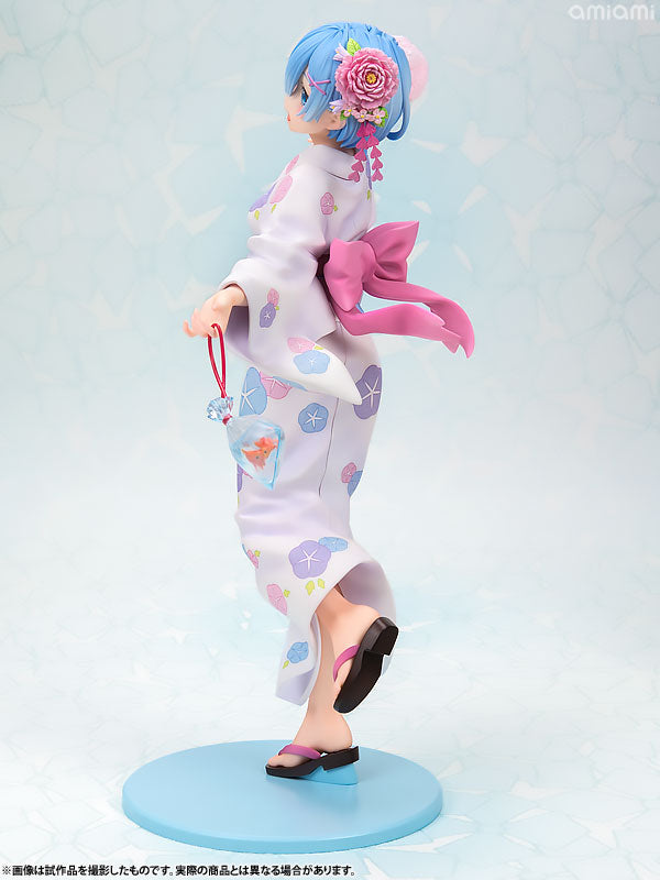 Re:Zero kara Hajimeru Isekai Seikatsu - Rem - 1/7 - Yukata ver. (Kadokawa, Revolve), Dimensions: 230 mm, Scale: 1/7 H=230mm (8.97in, 1:1=1.61m), Material: ABSPVC, Nippon Figures