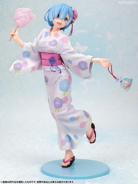 Re:Zero kara Hajimeru Isekai Seikatsu - Rem - 1/7 - Yukata ver. (Kadokawa, Revolve), Dimensions: 230 mm, Scale: 1/7 H=230mm (8.97in, 1:1=1.61m), Material: ABSPVC, Nippon Figures