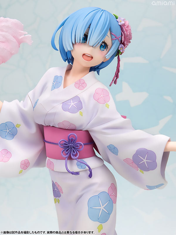 Re:Zero kara Hajimeru Isekai Seikatsu - Rem - 1/7 - Yukata ver. (Kadokawa, Revolve), Dimensions: 230 mm, Scale: 1/7 H=230mm (8.97in, 1:1=1.61m), Material: ABSPVC, Nippon Figures