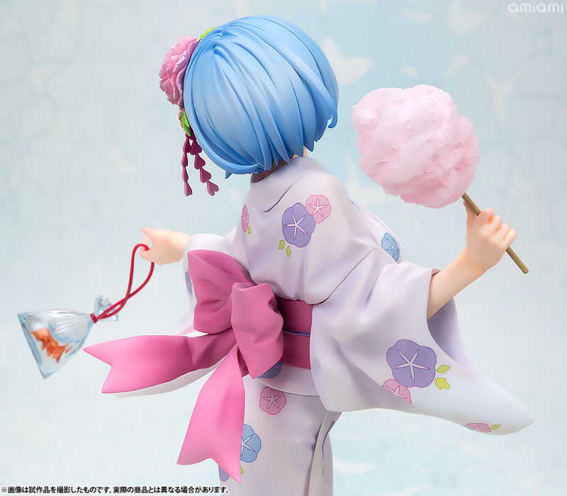 Re:Zero kara Hajimeru Isekai Seikatsu - Rem - 1/7 - Yukata ver. (Kadokawa, Revolve), Dimensions: 230 mm, Scale: 1/7 H=230mm (8.97in, 1:1=1.61m), Material: ABSPVC, Nippon Figures