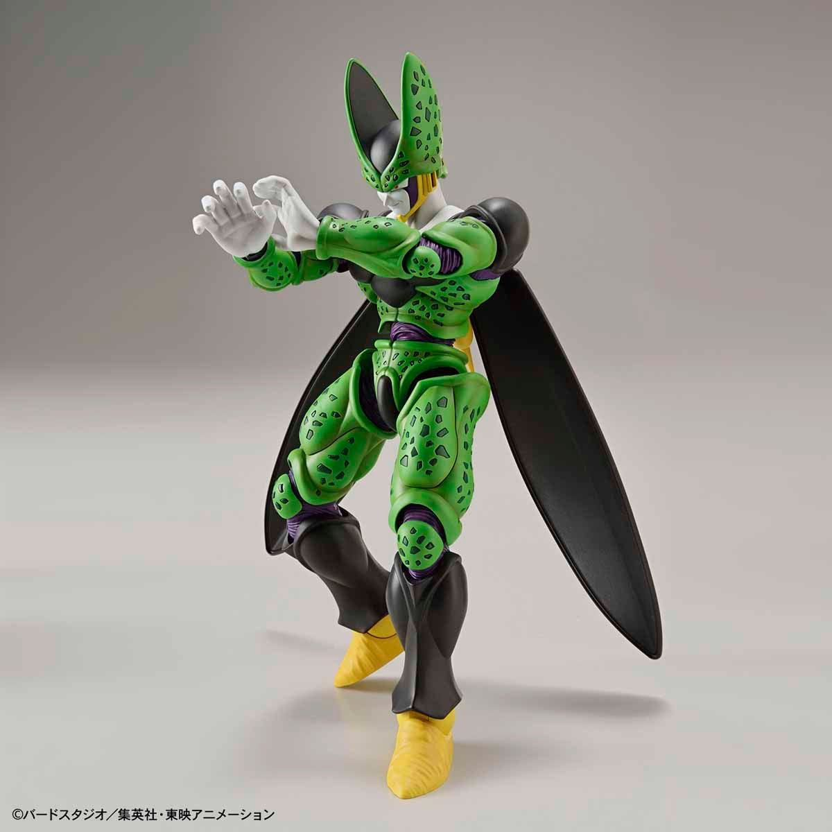 Dragon Ball - Perfect Cell - Figure-rise Standard Model Kit (Bandai), Includes 2 facial expression parts, 4 hand parts, 2 special attack effect parts, 1 base for the special attack effects, and 1 foil sticker sheet. Released on 2020-01-18. Sold by Nippon Figures.