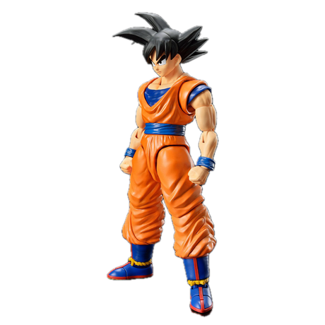 Dragon Ball - Son Goku (NEW SPEC Ver.) - Figure-rise Standard Model Kit, Highly articulated with Muscle Build System PLUS, includes multiple facial expression and hand parts, realistic details and color separation, comes with display base, from Nippon Figures