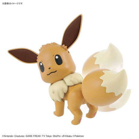 Pokémon - Eevee - Pokémon Model Kit Collection No.42 (Bandai), Plastic model kit of Eevee with 2 expression parts, plastic parts, foil stickers, and instruction manual, sold by Nippon Figures.