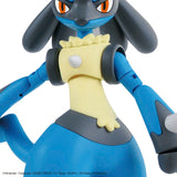 Pokémon - Riolu & Lucario - Pokémon Model Kit Collection No.44, Includes "Aura Sphere" effect and arm articulation for charging pose, Nippon Figures