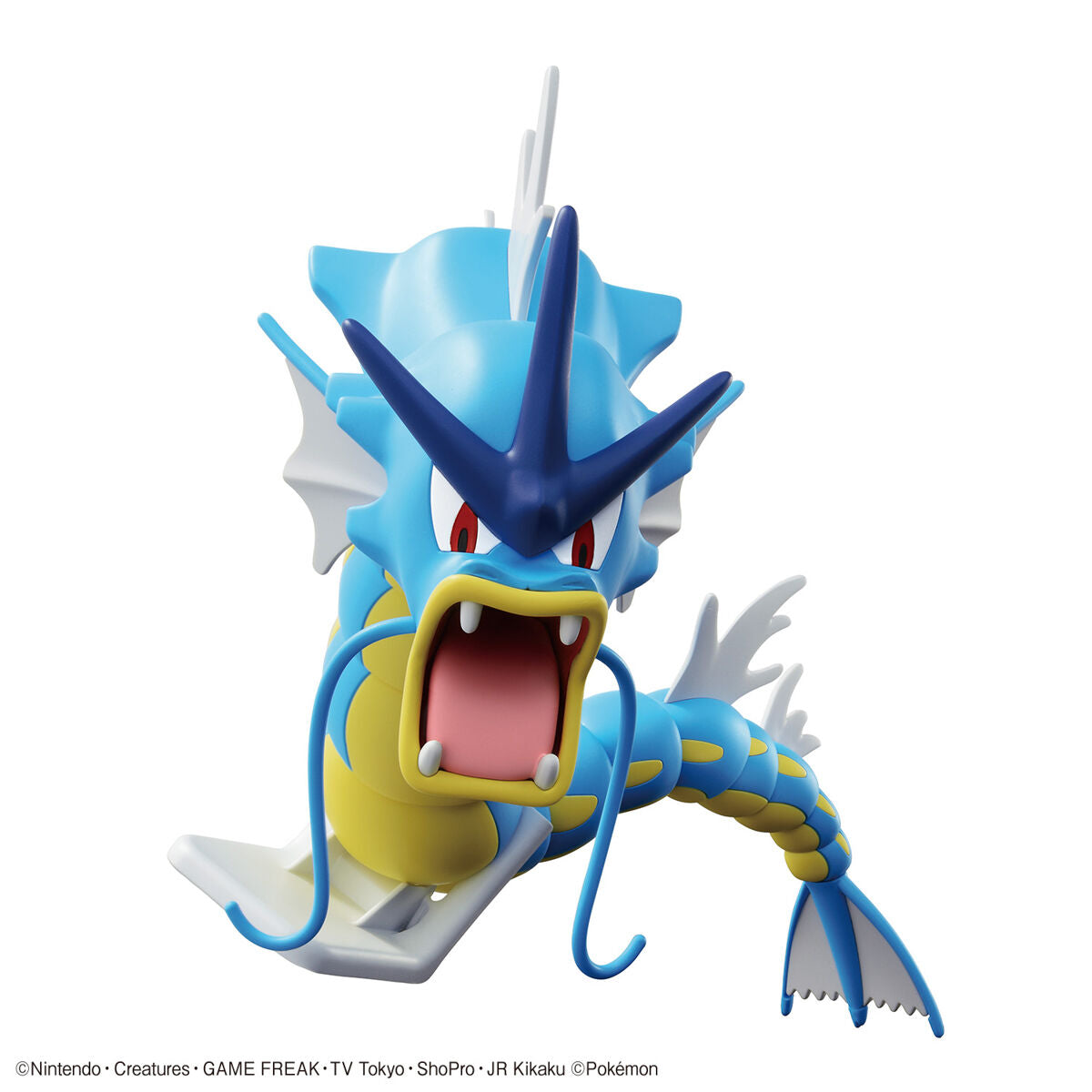 Pokémon - Gyarados - Pokémon Model Kit Collection No.52 (Bandai), Body pattern recreated using parts separation, movable parts for dynamic poses, soft parts for horns, whiskers, and tail, base included, Nippon Figures