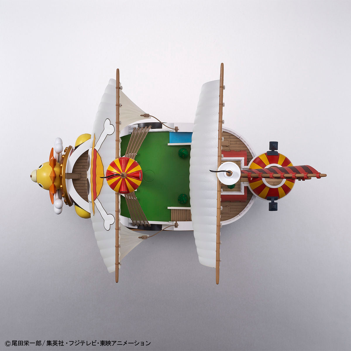 One Piece - Thousand Sunny (Wano Country Arc Ver.) - Model Kit, Straw Hat Pirates in Wano Country Arc outfits, Gaon Cannon and paddle included, Kaido's seal and water transfer decals, Shark Submerge III, Mini Merry II, Kurosai FR-U IV, dedicated display base, Bandai - Nippon Figures