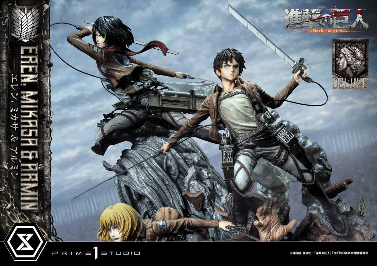 Attack on Titan - Armin Arlert - Eren Yeager - Mikasa Ackerman - Ultimate Premium Masterline UPMAOT-01DX - 1/4 - DX Version (Prime 1 Studio) - Figures - Nippon Figures