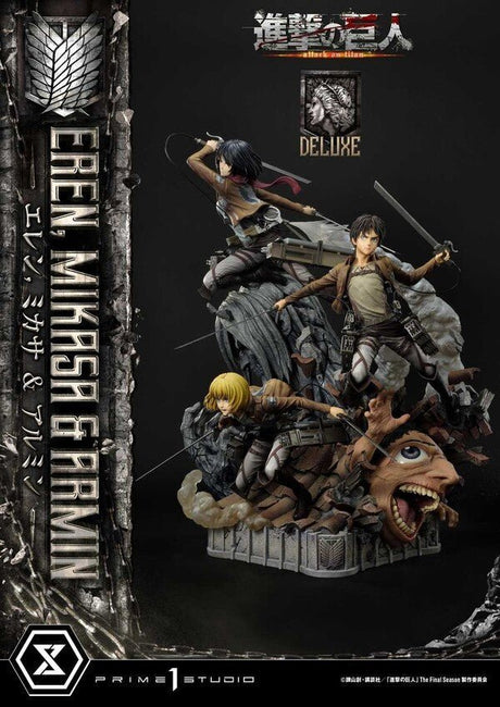 Attack on Titan - Armin Arlert - Eren Yeager - Mikasa Ackerman - Ultimate Premium Masterline UPMAOT-01DX - 1/4 - DX Version (Prime 1 Studio) - Figures - Nippon Figures