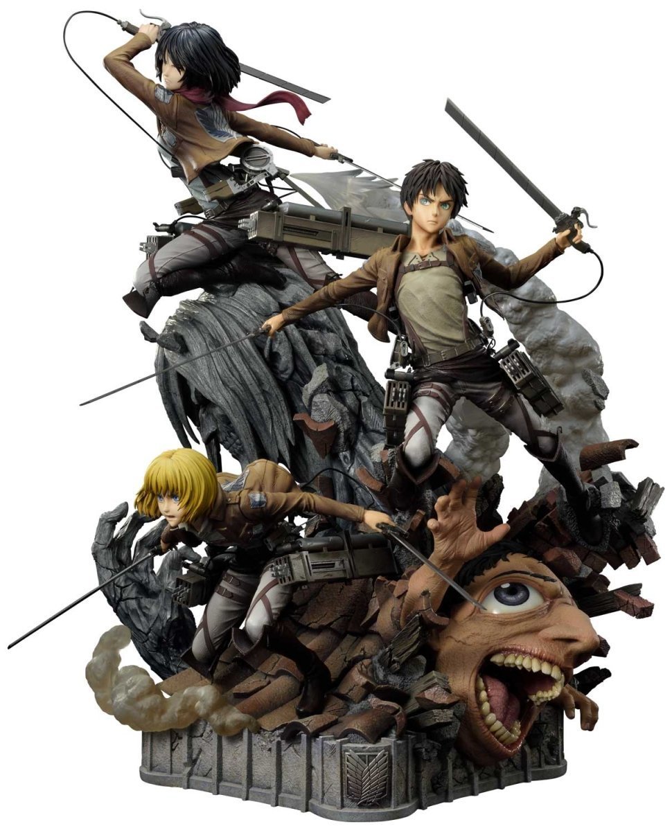 Attack on Titan - Armin Arlert - Eren Yeager - Mikasa Ackerman - Ultimate Premium Masterline UPMAOT-01DX - 1/4 - DX Version (Prime 1 Studio) - Figures - Nippon Figures