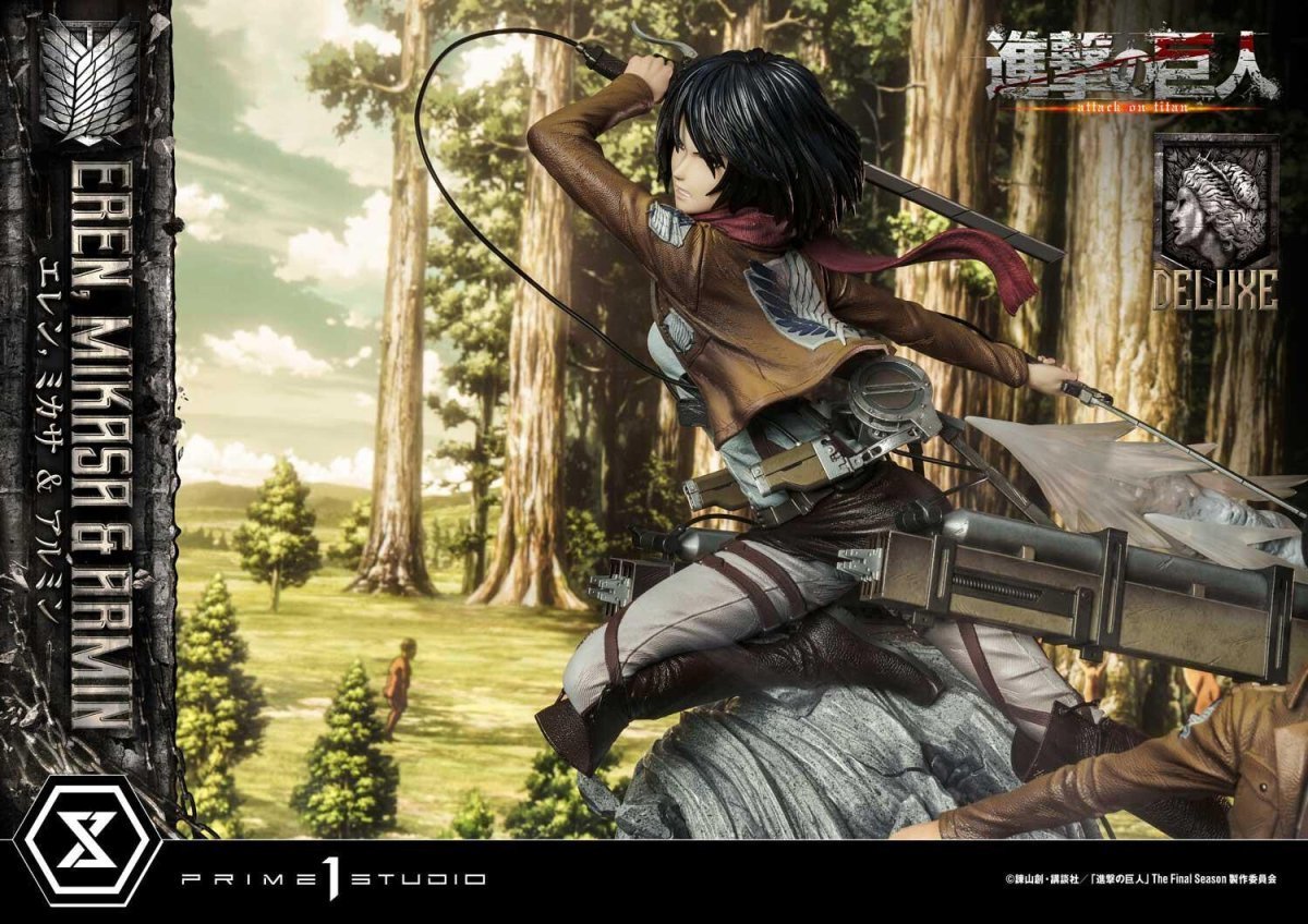 Attack on Titan - Armin Arlert - Eren Yeager - Mikasa Ackerman - Ultimate Premium Masterline UPMAOT-01DX - 1/4 - DX Version (Prime 1 Studio) - Figures - Nippon Figures