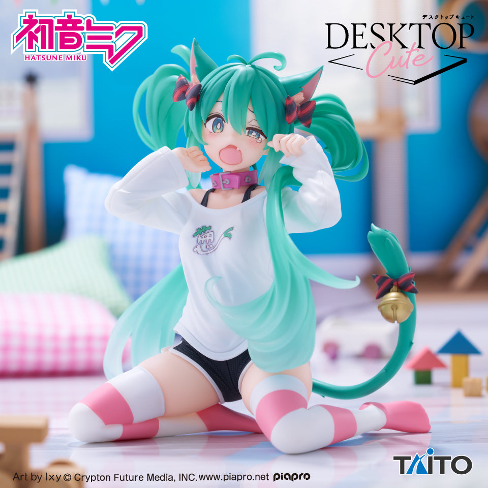 Vocaloid - Hatsune Miku - Desktop Cute ~Cat Ear T-Shirt Ver.~ (Taito)