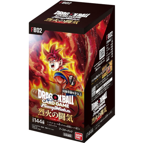 Dragon Ball Super Card Game Fusion World - Blazing Aura - FB02 - Booster Box, Franchise: Dragon Ball, Brand: Bandai, Release Date: 2024-05-10, Type: Trading Cards, Cards per Pack: 6 cards, Packs per Box: 24 packs, Nippon Figures