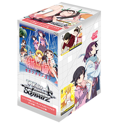 The Monogatari Series: Second Season - Weiss Schwarz Card Game - Booster Box, Franchise: The Monogatari Series: Second Season, Brand: Weiss Schwarz, Release Date: 2016-01-22, Type: Trading Cards, Cards per Pack: 8, Packs per Box: 20, Nippon Figures